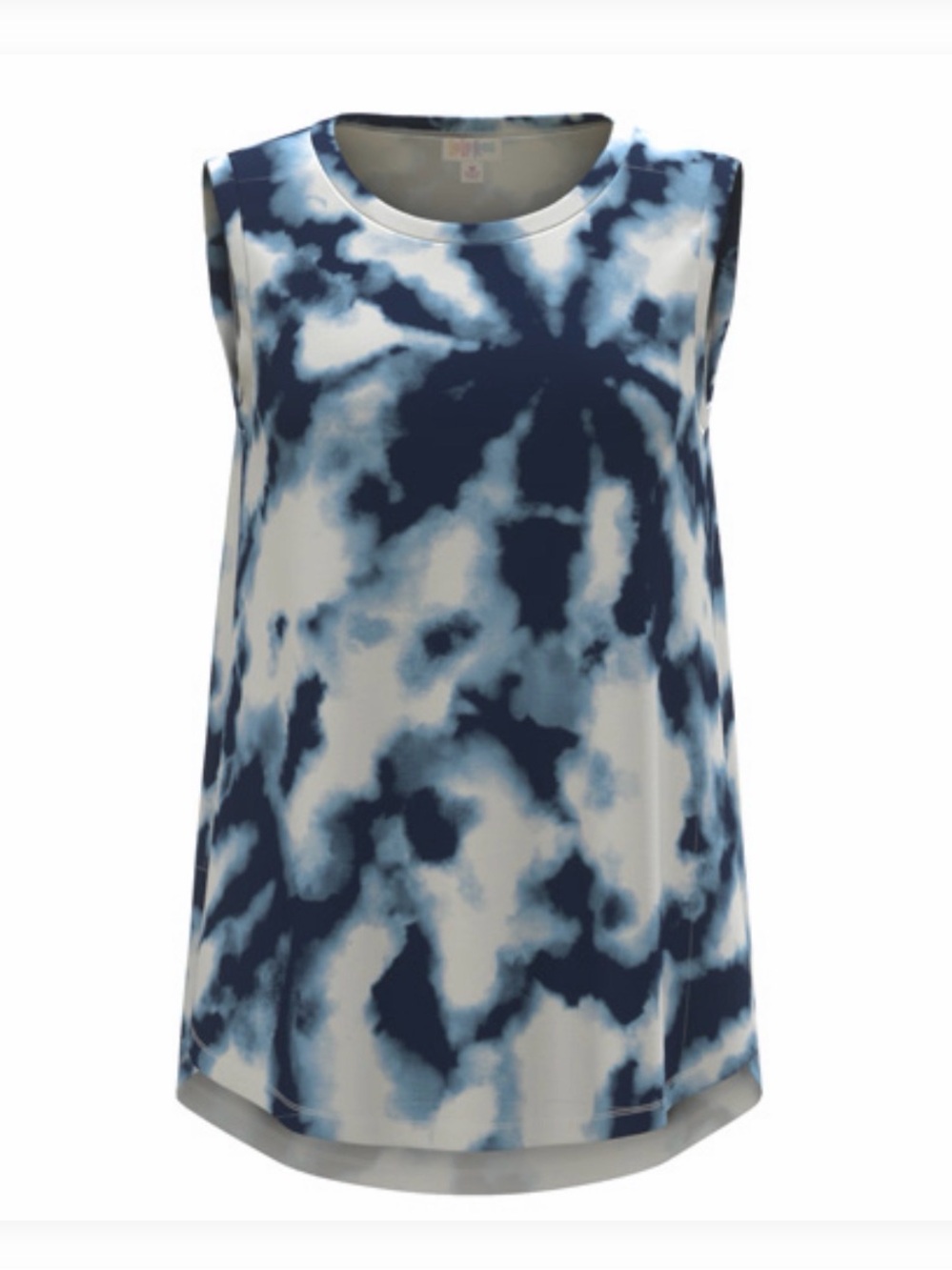 LulaRoe Cocoa Blue Tie-Dye Sleeveless Women’s Tank Top